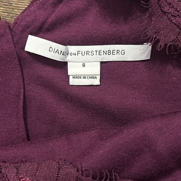 DVF size 8 Zarita dress - deep burgundy. - Picture 4 of 5